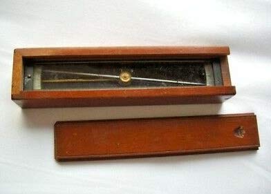 SIMRAH Trough Compass Magnet Brass Ring Aluminum Body in Wooden Box.