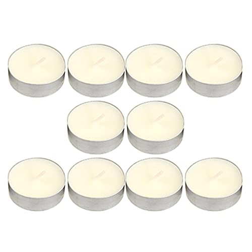 ATORSE® 10Pcs Smokeless Round Tealight Candles 3.5X1Cm White