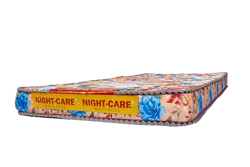 NIGHT CARE Secretly 5" Fully Rebonded || Dual Comfort || Soft & Firm Support || 120mm Rebonded 20mm Quilt || Reversible Mattress | High Resilience Foam | HD Mattress for Back Pain Relief (35x72x5cm)