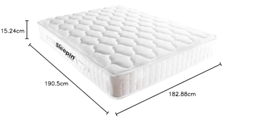 Sleepin-Impression Plus-Medium Firm Normal-Top 6 Inch Orthopedic Bonnell Spring Mattress (75x72x6 Inch,King Size)