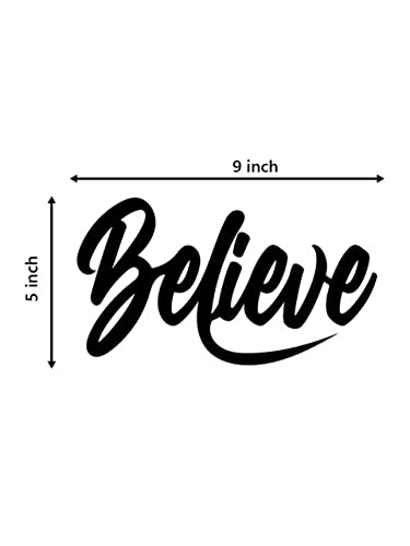 VVWV Believe Wall Stickers for Quotes Bedroom Living Room Kids Room Home & Kitchen Decor L x H 9 x 5 Inch