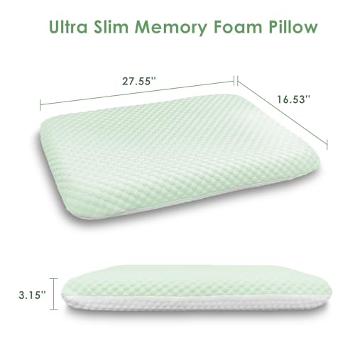 EASTARTIST Ultra Thin Pillow (Light Green(2Pack))