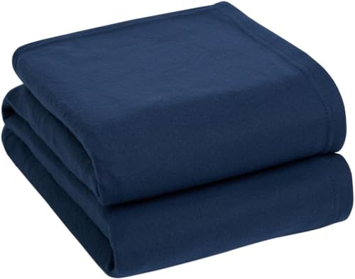 STARNSTYLE 300 TC All Season Solid/Plain Lightweight Polar Fleece Double Bed Blanket (230 x 230 cm) Blue Blanket Double IV2