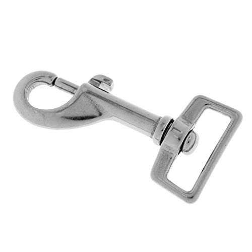 LOOM TREE® 316 Stainless Steel Square Eye Swivel Bolt Snap Hook Diving Clip 7.2 x 3.4cm | Water Sports | Scuba & Snorkeling | Other Scuba & Snorkeling