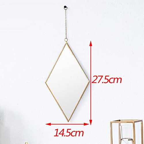 ATORSE® Nordic Wrought Iron Gold Dessing Mirror Wall Hanging Bathroom Wall Mirror M