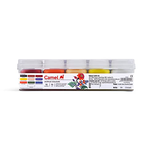 Camel Acrylic Ultra Color - 15ml Each, 10 Shades