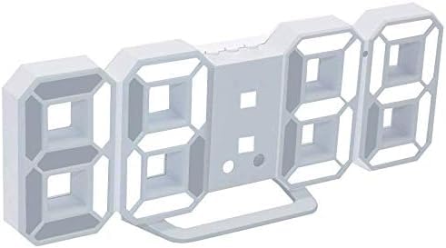 NIRVITTHAL 3D LED Digital Wall Clock for Home, Alarm Clock Table Clock Wall Hanging, Easy to Read at Night-Plastic for Home Office