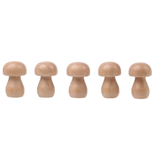 Trendy Retail® G4Mushrooms Wooden Fridge Magnets Multicolor Random Crafts Brown