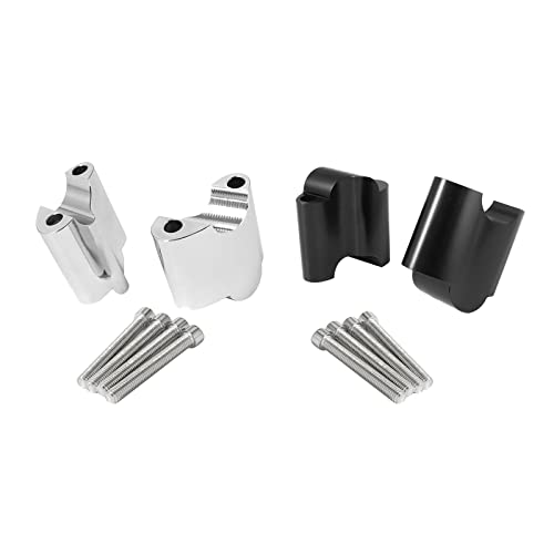 UJEAVETTE 2Pcs Handlebar Riser Clamp for XL 1200x Forty-Eight 2010-17 Black