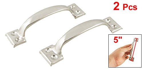 Echocart Pair Cabinet Drawer Door Hardware Pull Handles Silver Tone 5" Long