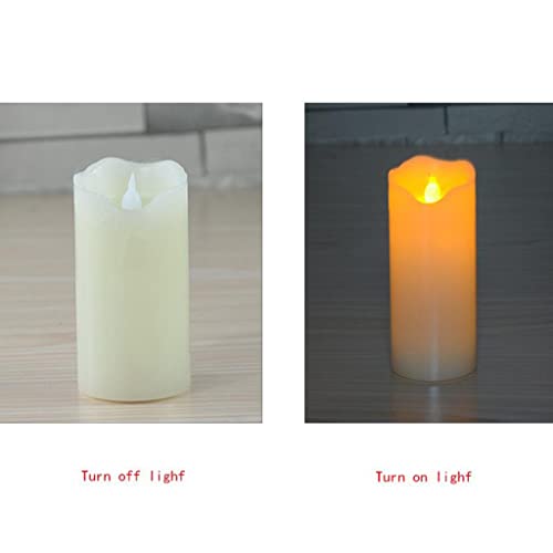 ATORSE® Electronic Oblique Edge Led Flameless Swing Flickering Candle Light 5X16Cm