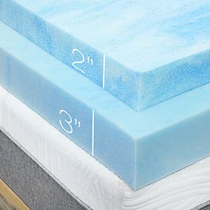 Sure2Sleep Cool Gel Swirl Memory Foam Mattress Topper 2-Inch (King)