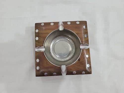 MM Crafts Colletion Elegant Wooden Ashtray Enhancing Your Smoking Experience in Style Brown Hight quality Wooden Ashtray