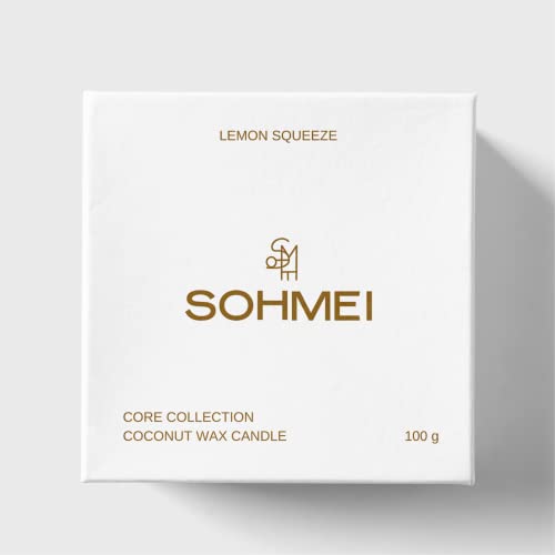 SOHMEI | Lemon Squeeze | Coconut Wax Scented Candles | Lemon, Lime, Muguet (100 g)