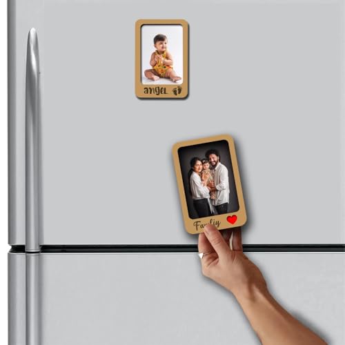 Zingy Gifts Family Photo Fridge Magnets with Your Photo