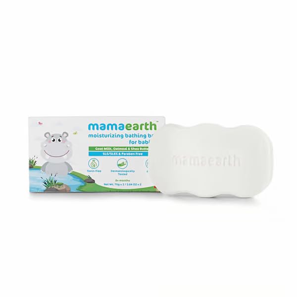 Mamaearth Bathing Bar for Babies - 75g (Pack of 4), Moisturizing