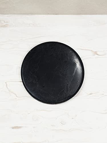 Shungite Tile Round 90 mm, Shungite Plate Polished