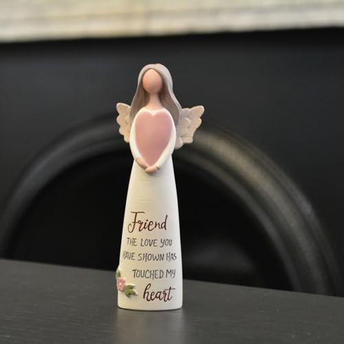 Blossom Bucket Friend Angel - Friend The Love You Have Shown Has Touched My Heart Resin 5 in.