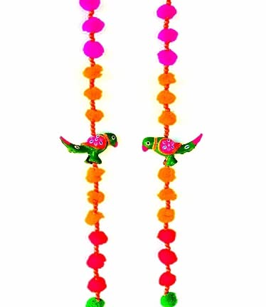 Surya Art Gallery Wind Chime Door Hanging Parrot line Set of2 pc