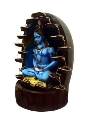 Waahkart Beautiful Diya Water Fountain with Lord Shiva (Multicolour)