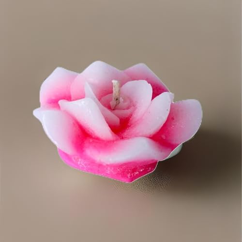 The Decor Affair 12 Pcs Rose Flower Wax Floating Candles for Home Decor, Diwali Gift, and New Year's Celebrations - Multicolour Flowers Shape Wax Candles in Unique Designs.