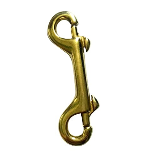 bnf® Double End Clip Snap Hook Brass Heavy Duty 3.5" for Luggage Strap Keychain | Water Sports | Scuba & Snorkeling | Other Scuba & Snorkeling