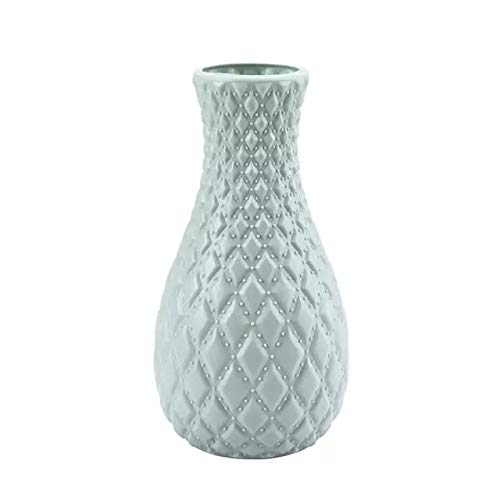 D MARK Unbreakable Flower Vase Simulation Glaze Plastic Vases for Home Decor Light Weight (Plastic, Multicolour)