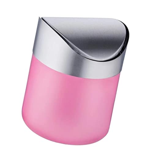 LOOM TREE® Stainless Steel Ashtray Desktop Mini Trash Can Pink | Household Supplies & Cleaning | Trash Cans & Wastebaskets