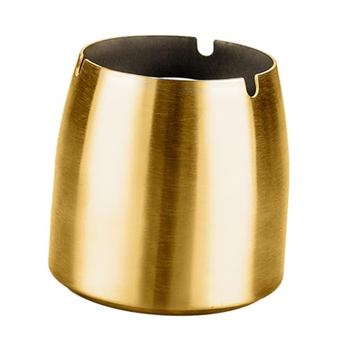 Tapered Ash Holder Portable Stainless Steel Ashtray for Villas Outdoor Patio Gold|Home & Garden|1 Stainless steel ashtray