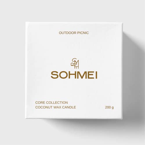 SOHMEI | Outdoor Picnic | Coconut Wax Scented Candles | Japanese Cherry Blossom, Mimosa, Vanilla (200 g)