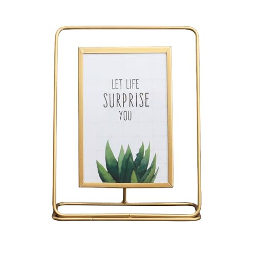 Penny Wise® | Trending Slim Gold Metal Photo Frame | Durable & Tarnish Resistant Gold | Eco Friendly Metal | Classy Looking Desk Accessory | Home & Office Decor | Single Piece (Vertical Orientation)