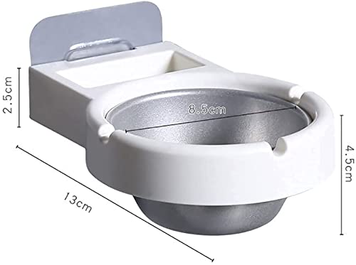 Elpenor 1 PCS Ash Trays Outdoor Indoor Ashtray Windproof, Wall-mounted Waterproof Smoking Ash Tray，for Smoking Area,Contains Smoking Sign Stickers Cigarette Ashtray