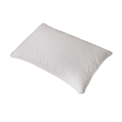 ORCHEED Soft Microfiber Quilted Pillow for Sleeping, 17x27 inch, White, Pack of 2