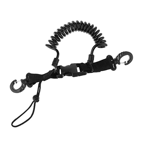 bnf® Scuba Diving Elastic Spring Coil Torch Lanyard Quick Release Buckle Black A | Water Sports | Scuba & Snorkeling | Other Scuba & Snorkeling