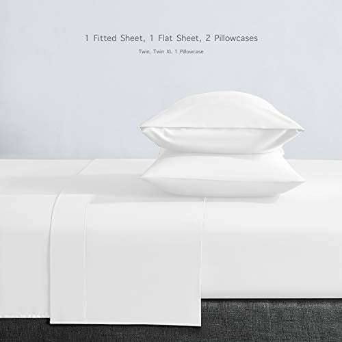 Full, White : Luxe Bedding Bed Sheet Set - Brushed Microfiber 2000 Bedding - Wrinkle, Fade, Stain Resistant - Hypoallergenic - 4 Piece - Unique Christmas Presents for Family (Full, White)