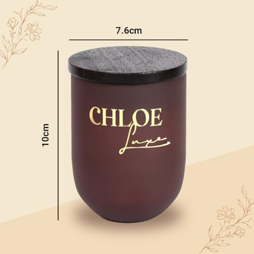 ChloeLuxe Earthy Vetiver Scented Wax Gifting Candle with U-Design Reusable Jars | 30 to 40 Hour Long Burning | Luxury Aroma Therapy Candle | Scented Candles for Home Decor Gift (Brown)