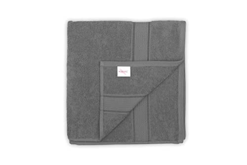 Roseate Elegance 100% Cotton (450 GSM / 70x140 cm) Large Bath Towel Ultra Soft Super Absorbent (Grey) Pack of 1