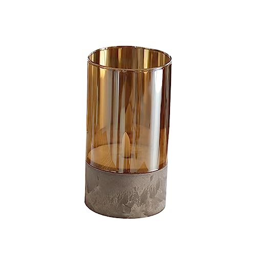 UJEAVETTE® Flameless Led Candle Crafts Tea Light Candle for Living Room Hallway Bedroom 8Cmx8Cmx20Cm Gold