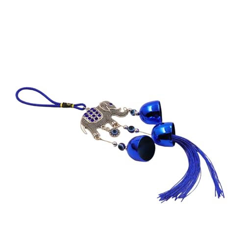 Spillbox Evil Eye Wall Hanging for Home Décor|Nazar Battu| nazar suraksha kavach | Feng Shui|Lucky Eye Hanging|Amulet for Car, Home and Office[Wind Chime] (Elephant)