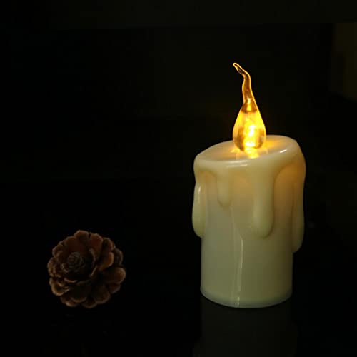 ATORSE® Electric Led Candle Flickering Flameless Pillar Candle for Wedding Party Decoration 11.8Cm