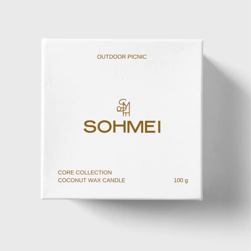 SOHMEI | Outdoor Picnic | Coconut Wax Scented Candles | Japanese Cherry Blossom, Mimosa, Vanilla (100 g)