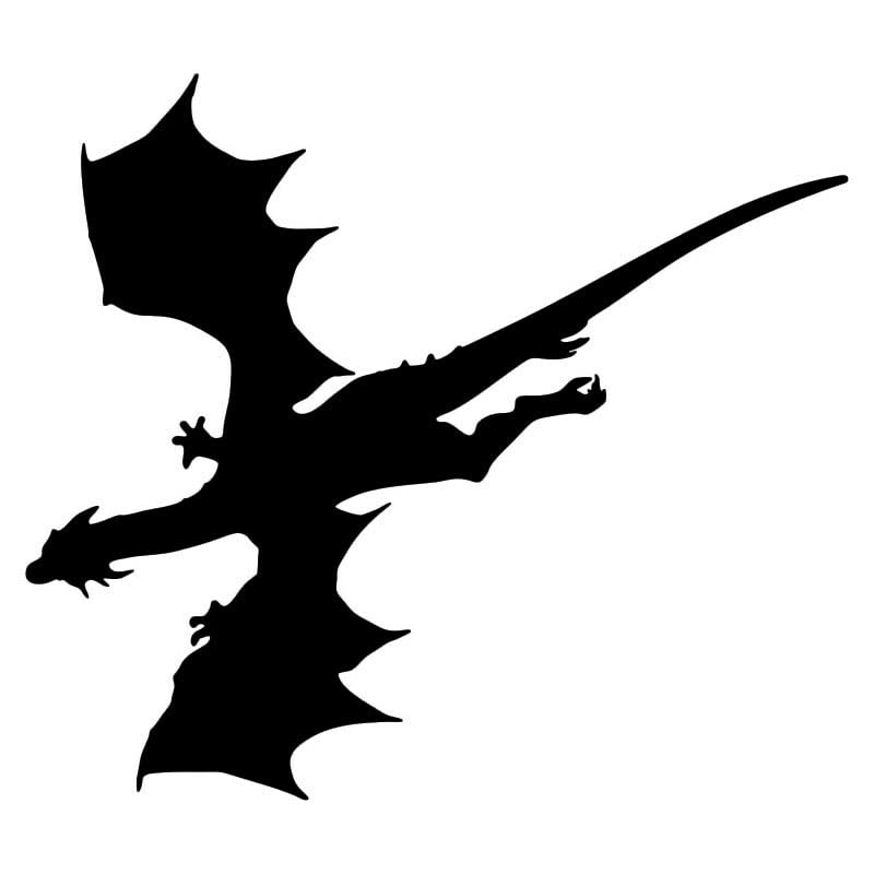 GADGETS WRAP Vinyl Wall Decal Sticker Flying Dragon Silhouette