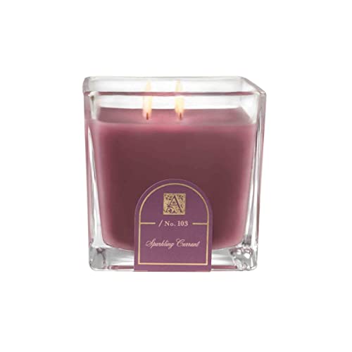 Aromatique Glass Cube Candle, Sparkling Currant, 12 Ounce