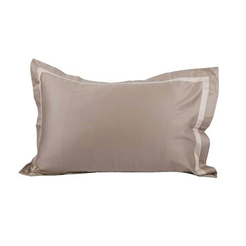 Etonner Audley Bold Border Taupe Double Bed Sheet