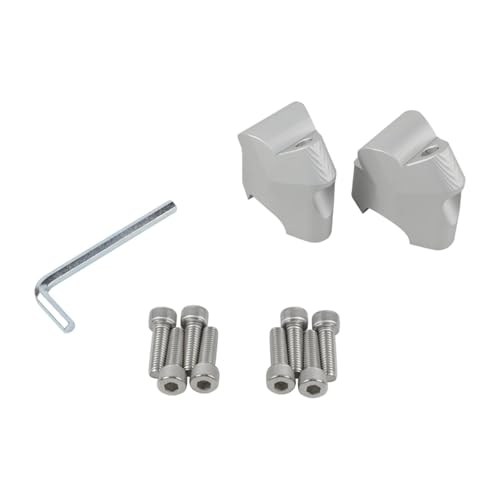 LOOM TREE® Motor Handlebar Riser Modification Accessories Height Increase Raise Adapter Silver | Parts & Accessories | Motorcycle Parts | Handlebars, Grips & Levers | Risers
