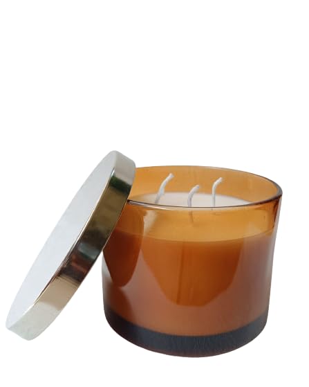 ARGHAM DECOR Soy Wax 60 Hours Burning Time Hand Poured Chocolate Musk Glass Scented Luxury Candle