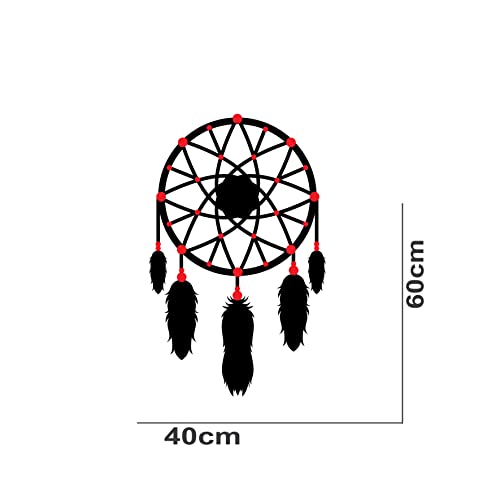 VVWV Feather Dream Catcher Wall Stickers for Living Kids Girls Boys Bedroom Home & Kitchen Hall Wall Vinyl Decor L x H 40 x 60 Cms