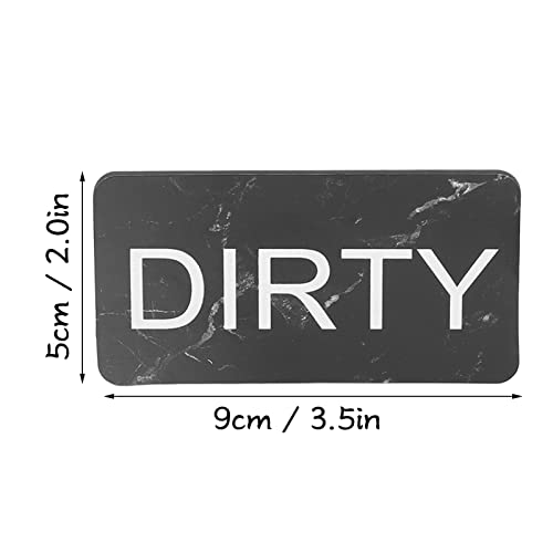 Ubersweet® Double Sided Dirt Cleaning Magnet Double Sided Waterproof Anti-Scratch Shiny Magnet for Kitchen Dishwasher Marble Black to White