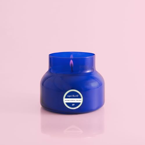 Capri Blue Honeydew Crush Scented Candle - Blue Signature Jar Candle - Luxury Aromatherapy Candle - Glass Candle with Soy Wax Blend (19 oz)