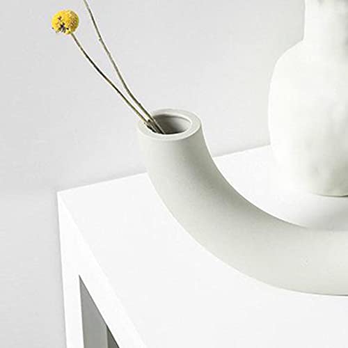 Ubersweet® Nordic Minimalism Irregular Ceramic Vase Art Exhibition Hall Flower Vase Style A